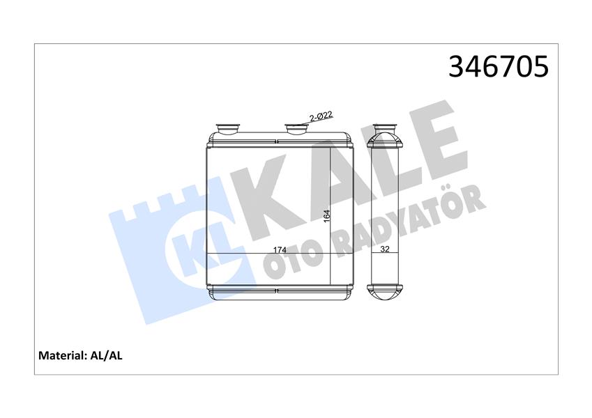 KALORİFER RADYATÖRÜ OPEL MERIVA 1.4-1.6-1.3CDTI-1.7DTI-1.7CDTI 03-10