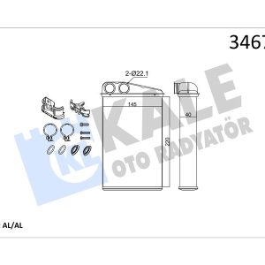 KALORİFER RADYATÖRÜ MGN II-SCENIC II 220x141x40 7701207712-7701208323
