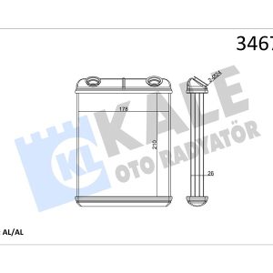 KALORİFER RADYATÖRÜ BRAZİNG LAGUNA II AC KLİMASIZ 210x184x26 7701206524