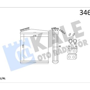 KALORIFER RADYATORU 204DTD AJ20D4 DISCOVERY SPORT L550 FREELANDER 2 L359 R.R EVOQUE L538 VOLVO V60 I S80 2 S60 2 LR002632-30767275