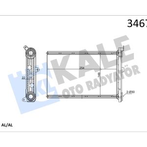 KALORIFER RADYATORU BMW E87 E90 F26 F25 E84 E92 E91 E81 64119128953