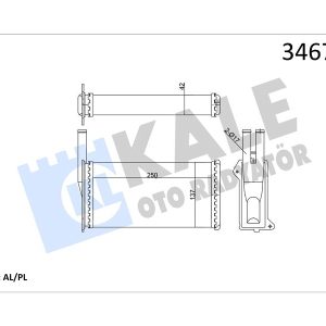 KALORİFER RADYATÖRÜ SIERRA AC KLİMASIZ 249x134x42 85GG18B539CD-7232897-1630103