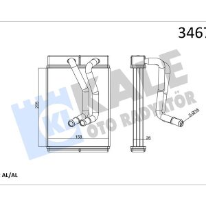 KALORİFER RADYATÖRÜ HYUNDAI SONATA 2.0L G4JP 98-04 - ALEMİNYUM 9722738000