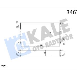 KALORIFER RADYATORU MERCEDES W201 90 93 A0028355401
