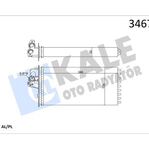 KALORIFER RADYATORU MERCEDES VITO W638 96 03 A0038350001