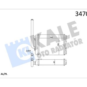 KALORİFER RADYATÖRÜ TWNG 1.2İ 93 175X152X26 OTO.-MEK.