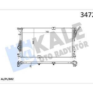 RADYATÖR TRAFIC II-VIVARO 2.0 DCİ-CDTİ 06 M9R 780x462.25x27 MEK AC /- 214109682R-4406359-93865588