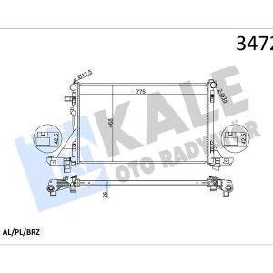 RADYATÖR MASTER III-MOVANO B 2.3DCI-CDTI 10 KLİMALI 773x469x26 mm 214005447R-214107695R-214106091R