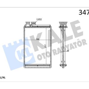 KALORİFER RADYATÖRÜ PARTNER 08 BERLINGO 08 1.6 HDI-VTI P407 04 C4 06 C5 08 1.6 HDI-THP 290X129X26 6448.S7-6448.Q6-6448.S6
