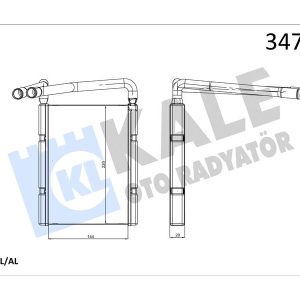 KALORİFER RADYATÖRÜ KIA RIO 1.4L G4EE benzinli 05-10 1.6L G4ED benzinli 05-10 1.5L CRDİ 4 silindi r 05- - ALEMİNYUM 971381G000