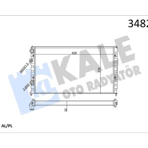 RADYATÖR GOLF 3-LUPO-POLO CLASIC-CADDY 2-CORDOBA-IBIZA II-1.6-2.0 16V-1.9 TDI AC MEK 1HM121253D-6K0121253L-1H0121253A