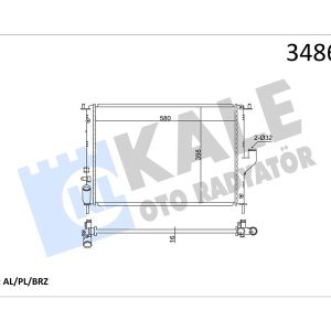 MOTOR SU RADYATÖRÜ DACIA LOGAN 06 SANDERO 08 DUSTER 10 1.4 1.5dCİ 1.6 AC 585x408x22 8200735039-214100980R