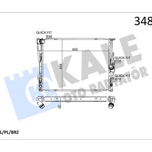 MOTOR SU RADYATORU MEKANIK SANZ. BMW E81 E82 E87 E88 E90 E91 E92 E93 E84 Z4 E89 17117521046-17117553111