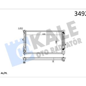 RADYATÖR PASSAT 96-00 A4 95-01 A6 00-05 ADP-AHL-ANA-ARM AC KLİMASIZ MEK OTOM 630x412x34 8D0121251BC-8D0121251M