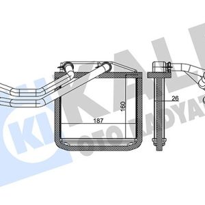 KALORİFER RADYATÖRÜ CORSA D 06 CORSA E 14 ADAM 14 MITO-DOBLO III-LINEA-FIORINO-PRATICO- GRANDE PUNTO 1.2-1.3-1.4 BORULU TİP
