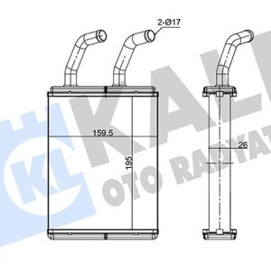 KALORİFER RADYATÖRÜ KIA PREGIO 2.7L J2 98- BESTA 2.5L D4BH 02- KLİMALI ARAÇLAR İÇİN - ALEMİNYUM 0K72B61A10-0K72B61A10A