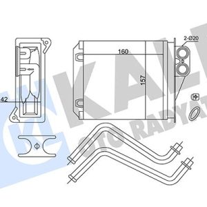 KALORIFER RADYATORU ARKA MERCEDES SPRINTER B906 06 . VW CRAFTER 30-35-50 06 A0038359001