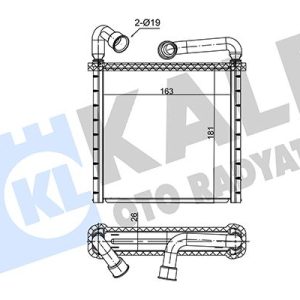 KALORİFER RADYATÖRÜ GOLF 7-PASSAT-TIGUAN-CRAFTER-OCTAVIA-SUPERB-ATECA-Q3 13 164X167X26