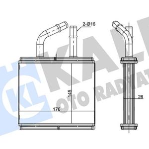 KALORİFER RADYATÖRÜ MAZDA 323 FAMILIA 1.5L Z5 16V DOHC BA12 96-98 / LANTIS 1.8L BP DOHC BA14 96-98 - ALEMİNYUM B01A61A10-EA2961A10