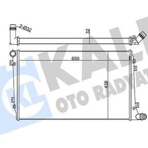 SU RADYATÖRÜ AUDI A3-SEAT ALTEA-LEON-TOLEDO III-SKODA OCTAVIA II-SUPERB II-VW CADDY III-GOLF V-JETTA III-PASSAT-TOURAN 1.9/2.0TDI 04-13 MT AC NAC