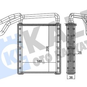 KALORIFER RADYATORU TRANSIT V363 14 17 CUSTOM V362 14 17 ARKA BK2118B539CA-1791695