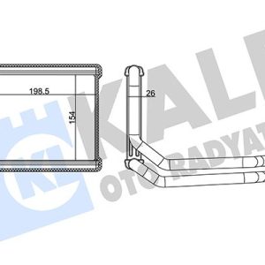 KALORİFER RADYATÖRÜ HYUNDAI BLUE 1.4L G4LC benzinli 11- 1.6L G4FC benzinli 11- 1.6L D4FB CRDi di zel 11- - ALEMİNYUM