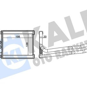 KALORİFER RADYATÖRÜ HYUNDAI i20 1.4L D4FC CRDi dizel 08-10 - ALEMİNYUM
