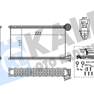 KALORİFER RADYATÖRÜ PSA C1. 108. AYGO 1611283980-1611284180-87050YV030