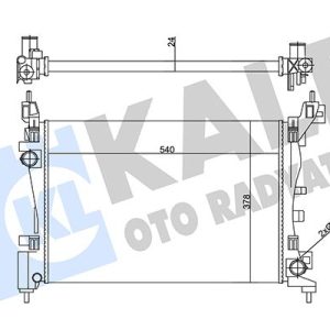 SU RADYATÖRÜ FIAT PUNTO-FIORINO-QUBO 1.2 1.4 1.4 16V 05 MT AC NAC MEKANİK 540x378x24 51864284-55700447