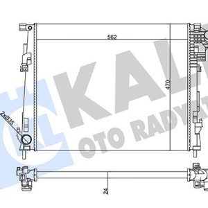 SU RADYATÖRÜ RENAULT TRAFIC II-OPEL VIVARO-NISSAN PRIMASTAR 2.0DCI-CDTI 06 MT MEKANİK 562x470x24 93854164