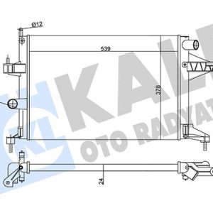 SU RADYATÖRÜ OPEL CORSA C 1.4 1.8 00 COMBO 1.6 1.6CNG 01 TIGRA 1.8 04 MT AC NAC MEKANİK 539x378x24 95513833-9196689 24445163-9201956-1300237-1300333