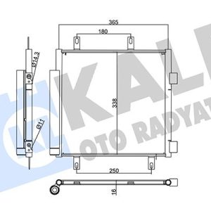 KLİMA RADYATÖRÜ KONDENSERİ P107 05 14 1.0İ 12V-1.4HDİ 05 C1 1.0İ 12V-1.4HDİ 05 AL/AL