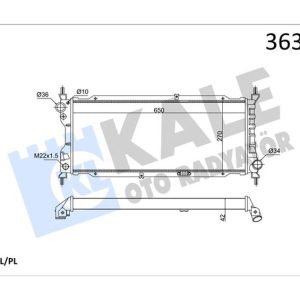 BRAZING VERSİYONU KL372600 OPEL CORSA B COMBO 1.5D 93 00 MT MEKANİK 650X270X42 SU RADYATÖRÜ