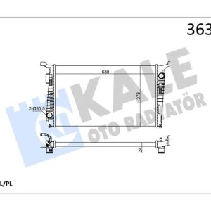 BRAZING VERSİYONU KL346205 DACIA DUSTER 1.5DCI K9K 892-894-896-898 4X4 110HP 10 AC MT MEKAN İK 630X378X24 SU RADYATÖRÜ 214108807R-8200880550