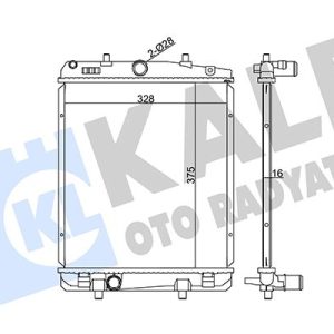 x RADYATÖR P107-C1 DV4TD 1.4HDI 8V-TOYOTA AYGO D4D MEKANİK 375x328x16 AL-PL-BRZ