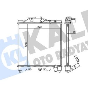 RADYATÖR CIVIC V-VI-CRX III AL/PL/BRZ 350x348x17 19010P01003-19010P01004-19010P08003