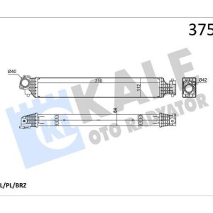INTERCOOLER HONDA CIVIC X 1.0-1.5 VTEC 16 BRAZING 64MM TURBO RADYATÖRÜ 197105AAA01