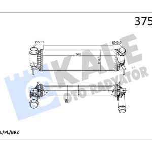 TURBO RADYATÖRÜ INTERCOOLER NISSAN NAVARA NP300 2.3 DCI 15 MERCEDES X-CLASS 2.3 3.0D 15 BRAZING 80MM 144614JA0B