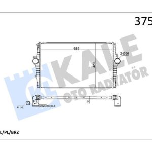 INTERCOOLER VOLVO S60 I 384 2.0T 00 10-S80 I 184 2.4D 01 06-V70 II 285 2.4D 01 08-XC70 I CROSS COUNT RY 295 D5 VX AWD 02 08 BRAZING 30MM TURBO