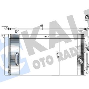 KLİMA KONDENSERİ VW TOUAREG-AUDI Q7 AL/AL 720x368x16 95557311104-7L0820411G-7L0820411E