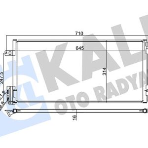 KLIMA RADYATORU OPEL CORSA D-COMBO 06 FIAT GRANDE PUNTO-BRAVO II-LINEA 1.3-1.7 CDTI-MTJ 1.6T AL/AL 625x295x16 95514601-1850168-55700408-93168140