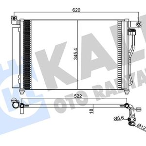 KLİMA KONDENSERİ ACCENT-ACCENT III ERA 06 AL/AL 580x350x18 976061E300-976061E000