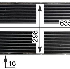 KLIMA RADYATORU OPEL CORSA D-COMBO 06 FIAT GRANDE PUNTO-BRAVO II-LINEA 1.3-1.7 CDTI-MTJ 1.6T 625x295x16 95514601-1850168-55700408-93168140