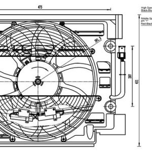 KOMPLE FAN 4KUTUPLU 400 W BMW E39 M51 M57 M62 1995 98 64548380780