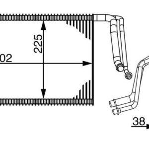 EVAPORATOR BMW F20 F21 F22 F23 F30 F80 F34 E87 F31 F33 F83 F32 F82 F36 64116975553