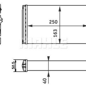 KALORİFER RADYATÖRÜ FIAT TEMPRA 95 01 TİPO 95 01 ALFA ROMEO 145 95 01 146 94 01 155 92 97 250x163x40 MUSLUKLU