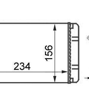 KALORİFER RADYATÖRÜ BERLINGO-PARTNER 96 XANTIA 95-98 XSARA 99-05 306 93-01 234 x157 6448.78-96103384-6448.C8-96103388