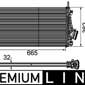 TURBO RADYATÖRÜ INTERCOOLER INSIGNIA A 09 17 1.6 CDTI LET-DTH-DTJ 2.0 DTH-NFT-NHT-DTR AL/PL/BRZ 2.8 NET-NER 665x361.7x32 1302647-13241751