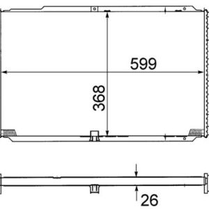 RADYATÖR ASTRA H 1.3-1.7-1.9 CDTİ 04 ZAFIRA 1.7-1.9 CDTI 05 AC KLİMASIZ-KLİMALI MEK 599x368x26