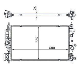 SU RADYATÖRÜ ASTRA J 10 15 ZAFIRA C 12 19 1.6-1.7-2.0 CDTI DTH-DTL-DTJ 39074655-13393983-1300346-1300313